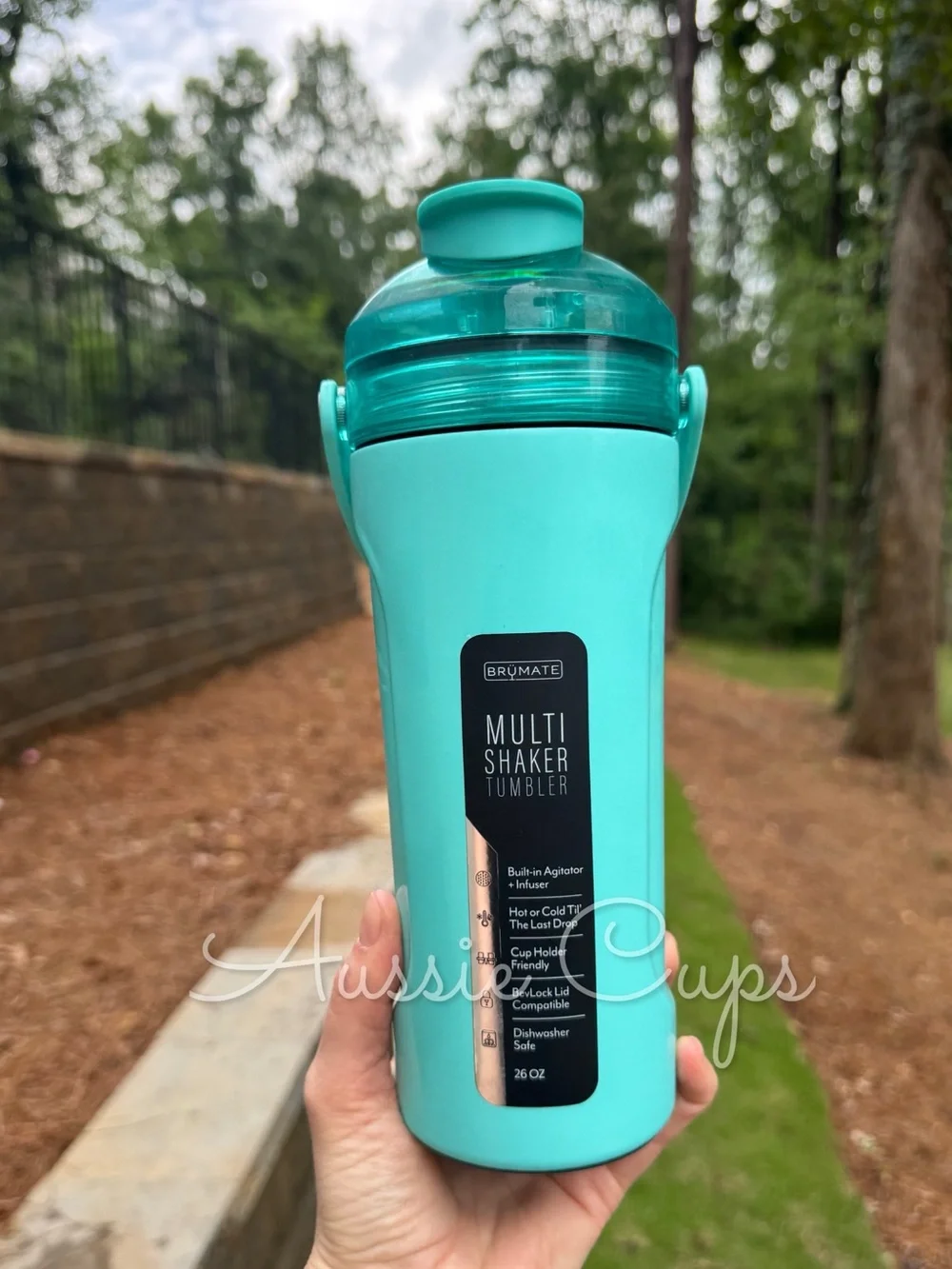 Aqua BrüMate Multi Shaker Tumbler — Turquoise light blue color, flawed